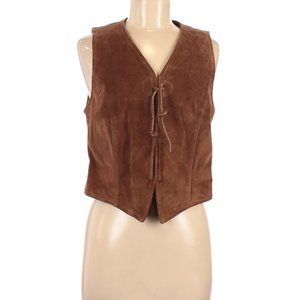 Vintage 90s GAP Suede Leather Western Vest Medium